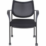Lorell Mesh Back Guest Chair with Arms and Casters/Glides (LLR - LLR60511) - SchoolOutlet