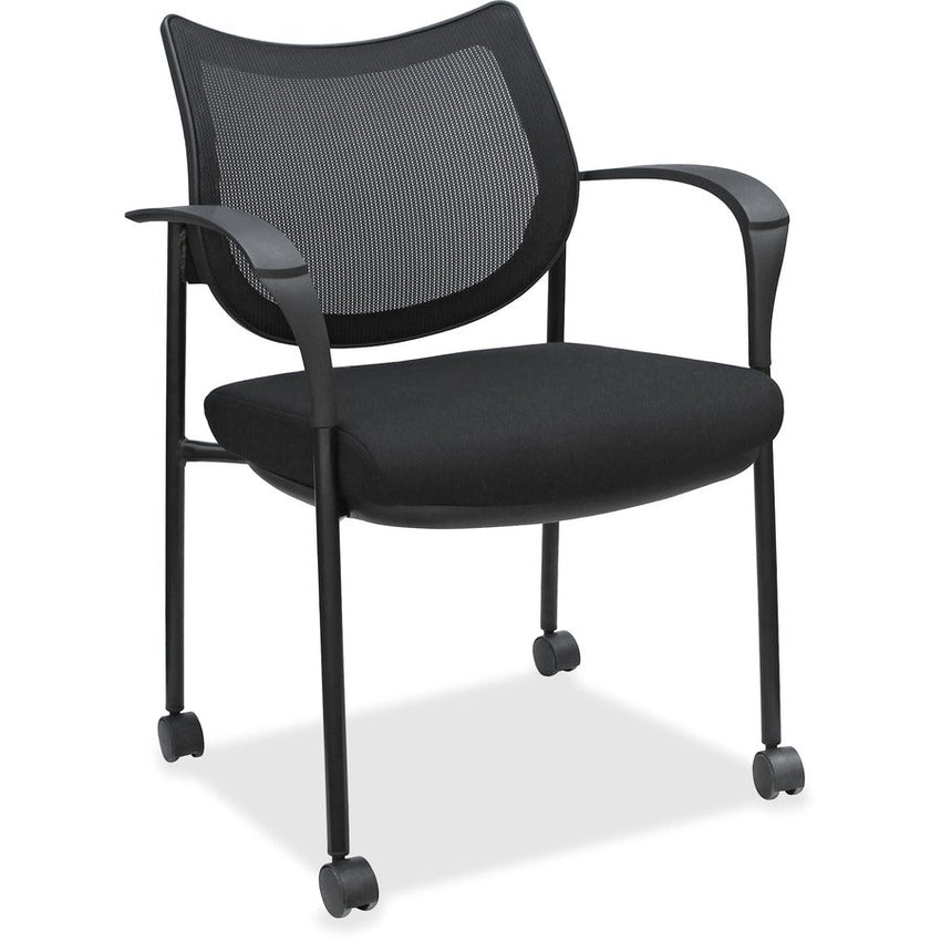 Lorell Mesh Back Guest Chair with Arms and Casters/Glides (LLR - LLR60511) - SchoolOutlet
