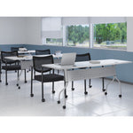 Lorell Mesh Back Guest Chair with Arms and Casters/Glides (LLR - LLR60511) - SchoolOutlet