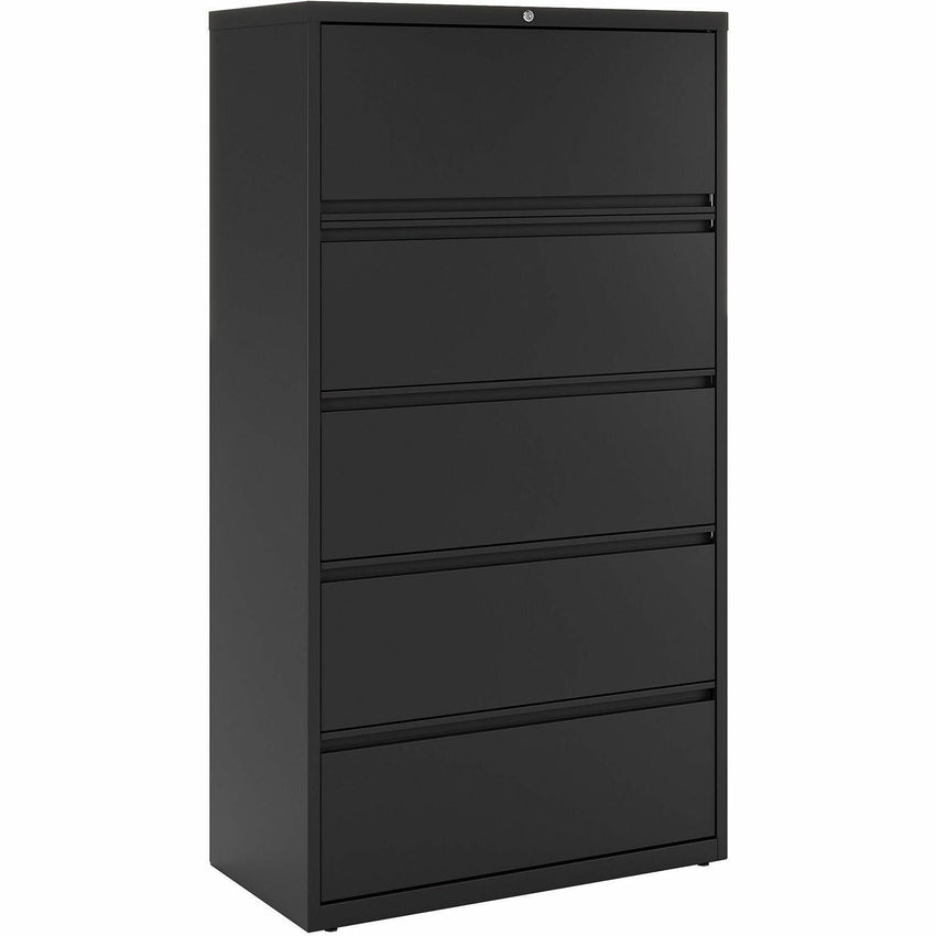 Lorell Fortress Series 5 - Drawer Lateral File with Roll - out Posting Shelf 36"W x 18.6"D x 67.7"H (LLR - FRT - LF36 - 5D) - SchoolOutlet