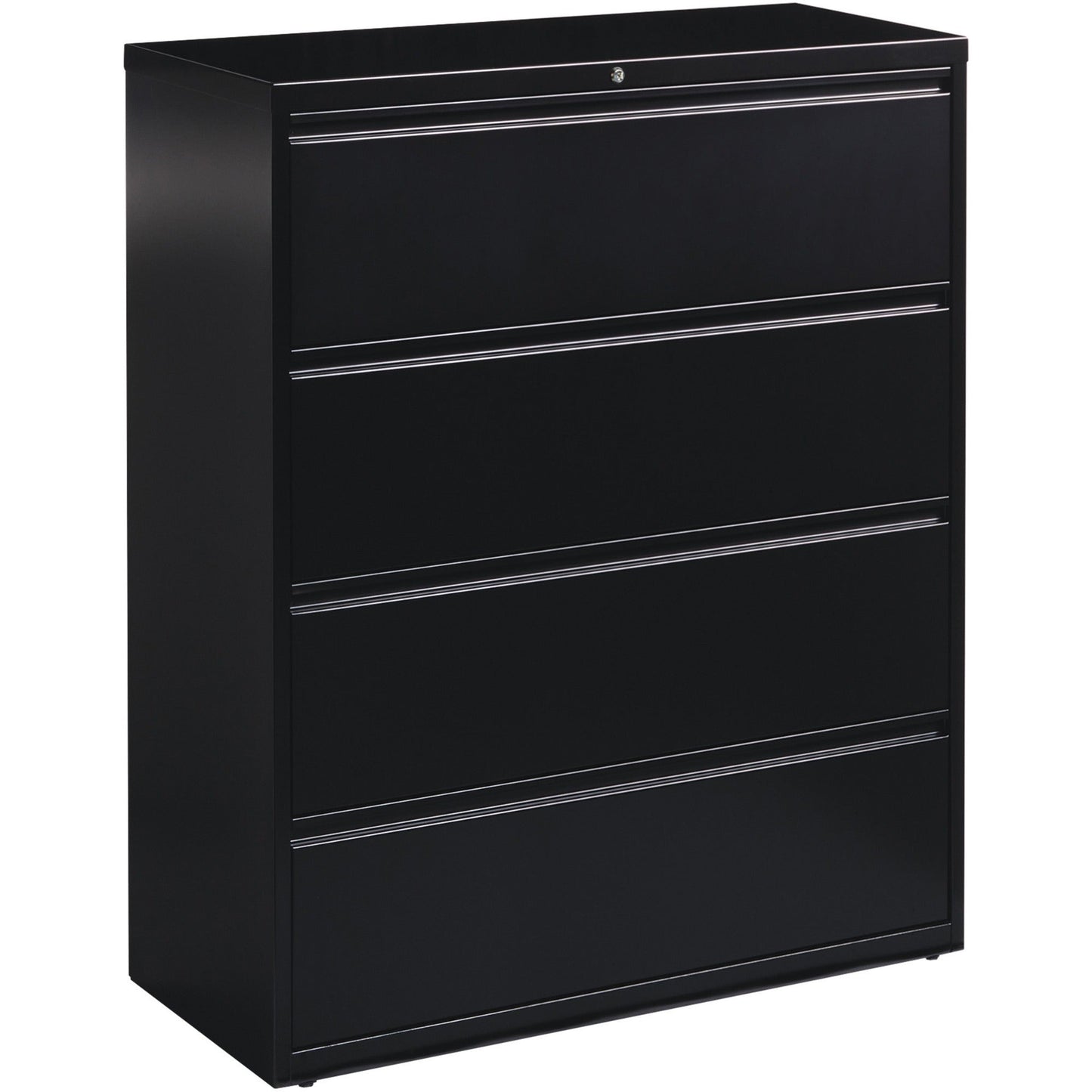 Lorell Fortress Series 4 - Drawer Lateral File with Interlock System 42"W x 18.6"D x 52.5"H (LLR - FRT - LF42 - 4D) - SchoolOutlet