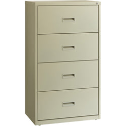 Lorell Fortress Series 4-Drawer Value Lateral File with Interlock System 30"W x 18.6"D x 52.5"H (LLR-LLR6055X525)