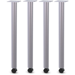 Lorell Relevance Tabletop Post Legs With Locking Casters 1"W x 2"L x 27.8"H (LLR-LLR60608)