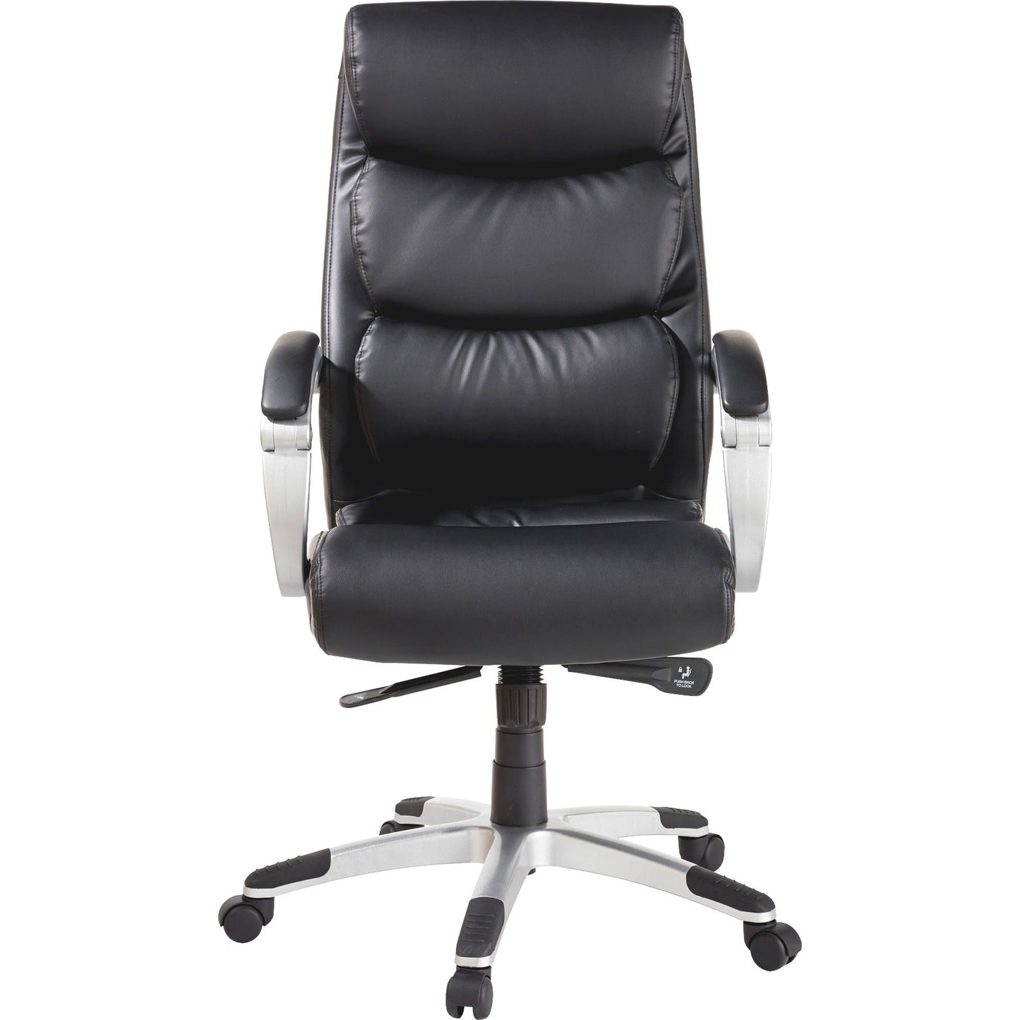 Lorell Executive High - Back Chair with Flexing Arms, Bonded Leather and Tilt Controls 18.60 - 21.50 "H (LLR - LLR60620) - SchoolOutlet