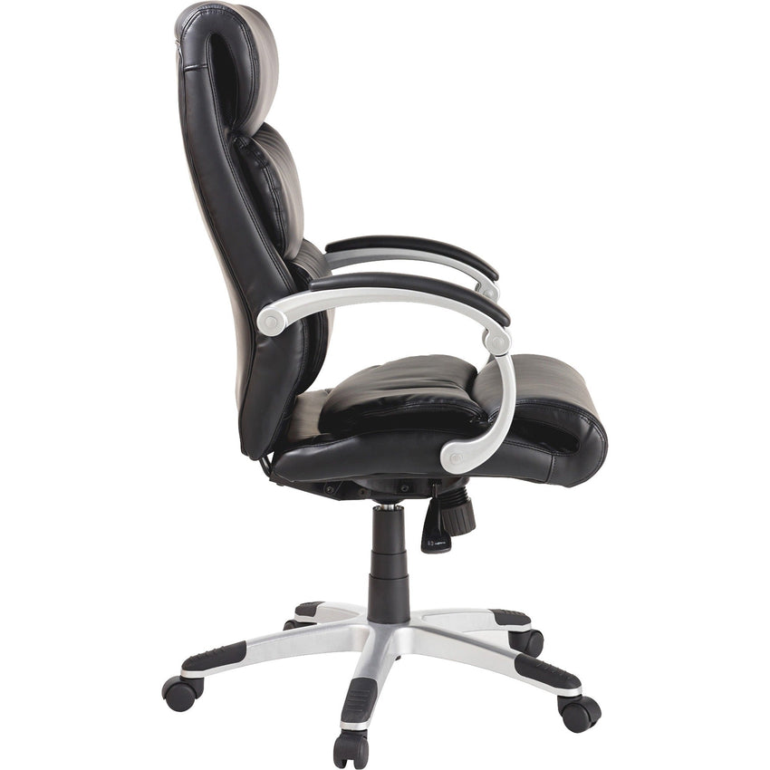 Lorell Executive High - Back Chair with Flexing Arms, Bonded Leather and Tilt Controls 18.60 - 21.50 "H (LLR - LLR60620) - SchoolOutlet