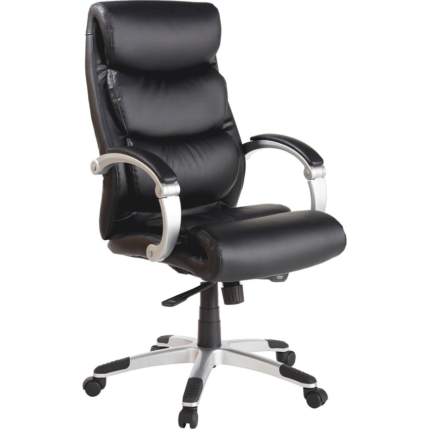 Lorell Executive High - Back Chair with Flexing Arms, Bonded Leather and Tilt Controls 18.60 - 21.50 "H (LLR - LLR60620) - SchoolOutlet
