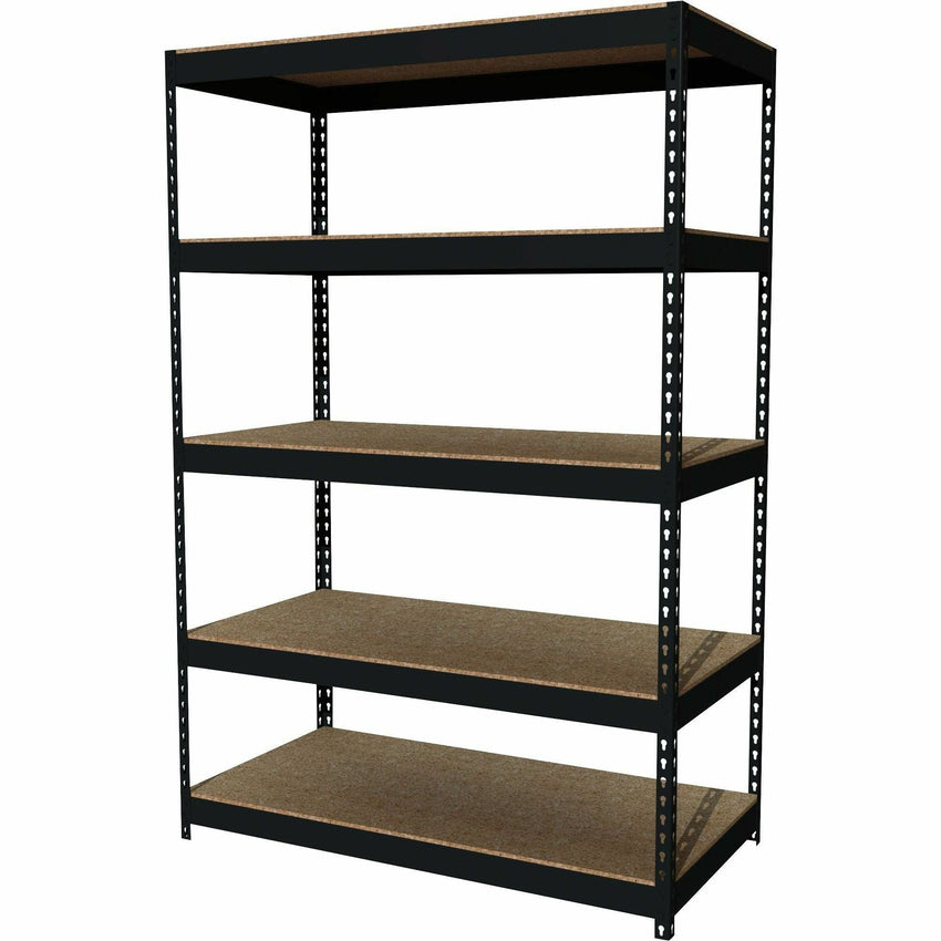 Lorell Fortress Riveted Shelving 3800 lb Capacity 5 Shelves Steel Frame Boltless Assembly Heavy Duty (LLR - LLR60624) - SchoolOutlet