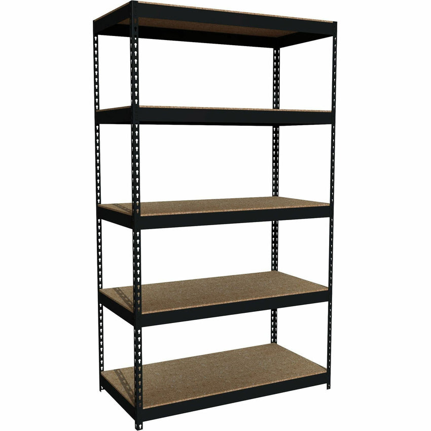 Lorell Fortress Riveted Shelving 5 Shelf Heavy Duty 3800 lb Capacity Boltless Steel Storage Rack (LLR - LLR60648) - SchoolOutlet