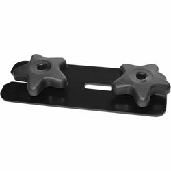 Lorell Universal Quick Align Table Connector Heavy-Duty Metal Plate Black (LLR-LLR60687)