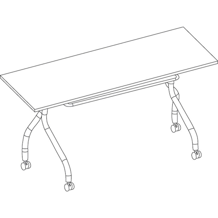 Lorell Flip Top Training Table 59"W x 23.63"D x 29.50"H (LLR - LLR6073X) - SchoolOutlet