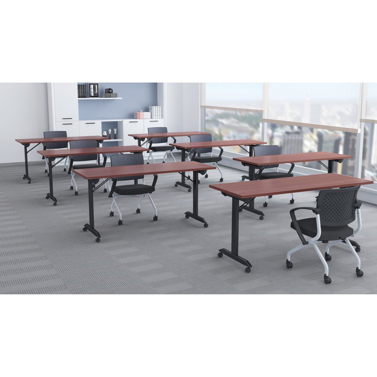 Lorell Mobile Folding Training Table 63"W x 24"D x 29.50"H (LLR - LLR6073X) - SchoolOutlet
