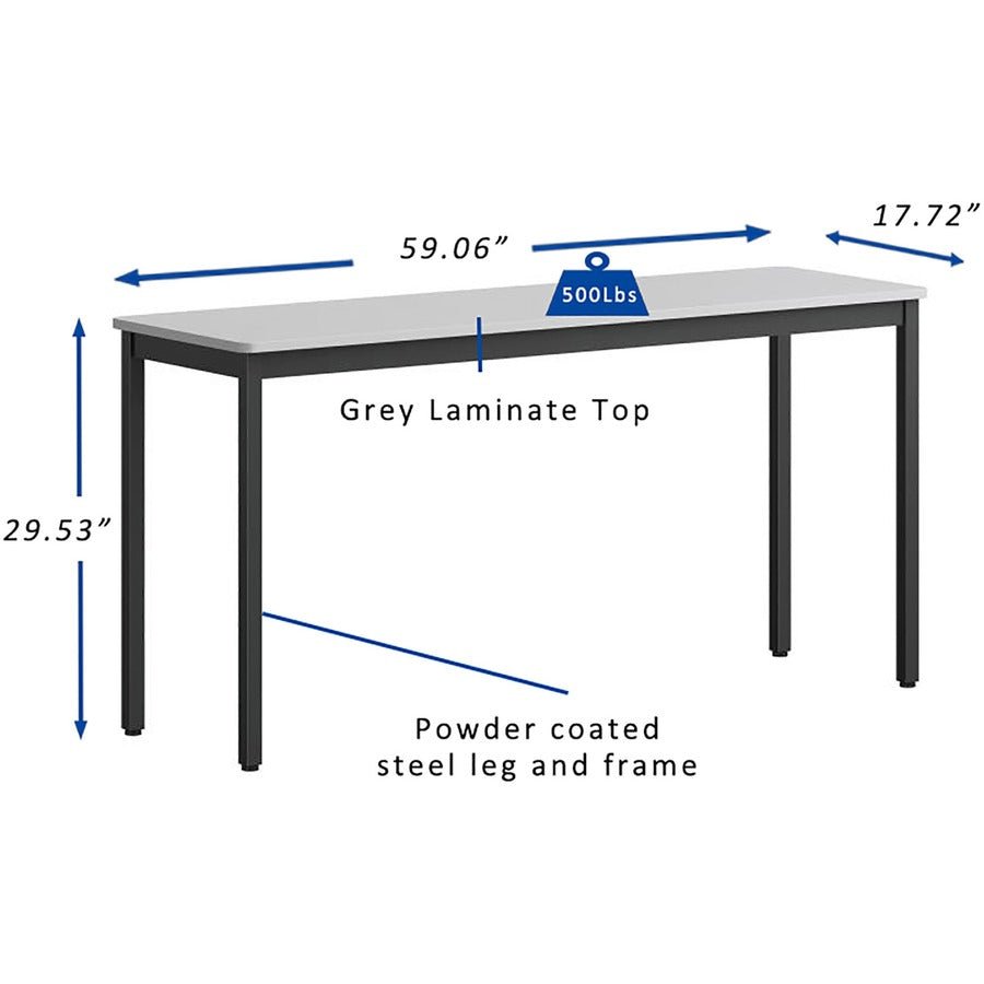 Lorell Utility Table 59.88"W x 18.13"D x 30"H (LLR - LLR60754) - SchoolOutlet