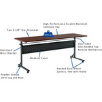 Lorell Shift 2.0 Flip Top and Nesting Mobile Table 24