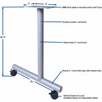 Lorell Invent Training Table C - Leg Base Set 5