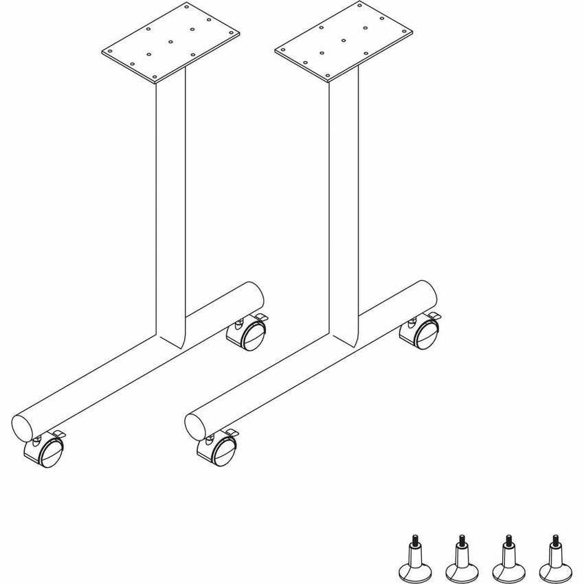 Lorell Invent Training Table C - Leg Base Set 5"W x 22"D x 28.5"H (LLR - LLR6080X) - SchoolOutlet