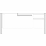 Lorell Fortress Series Right - Pedestal Desk Laminate Top and Industrial Grade Steel Construction 66