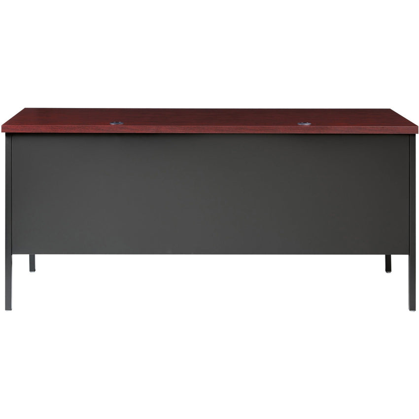 Lorell Fortress Series Right - Pedestal Desk Laminate Top and Industrial Grade Steel Construction 66" W x 30"D x 29.50"H (LLR - LLR60916 - RIGHT - LOCK) - SchoolOutlet