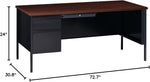 Lorell Fortress Series Left - Pedestal Desk and Industrial Grade Steel Construction 66
