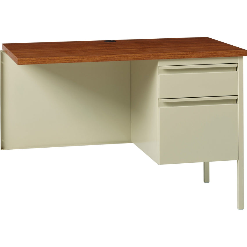 Lorell Fortress Series Right - Pedestal Return with Reinforced Steel Frame and Industrial Grade Laminate Surface 42"W x 24"D x 29.50"H (LLR - LLR6092X) - SchoolOutlet