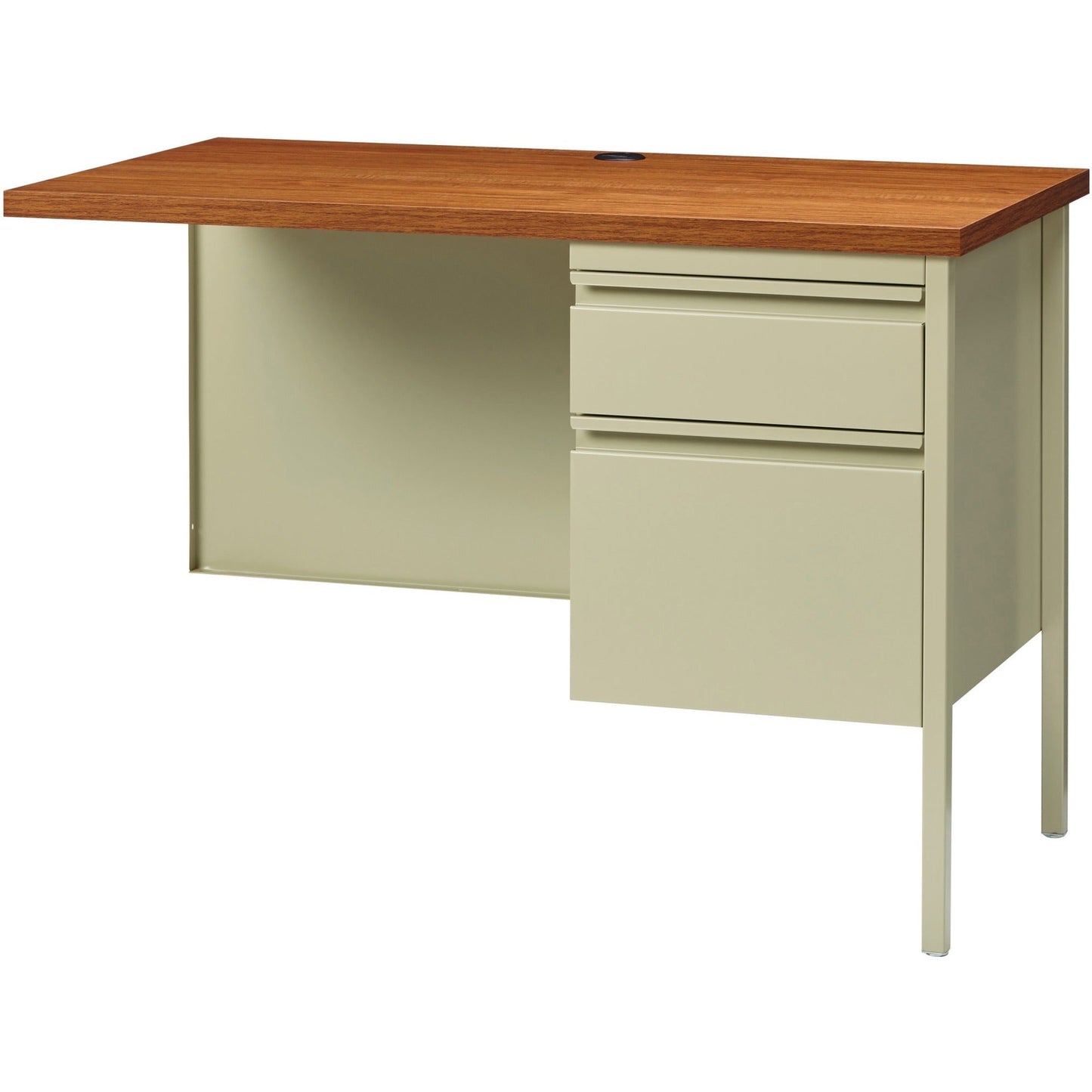Lorell Fortress Series Right - Pedestal Return with Reinforced Steel Frame and Industrial Grade Laminate Surface 42"W x 24"D x 29.50"H (LLR - LLR6092X) - SchoolOutlet