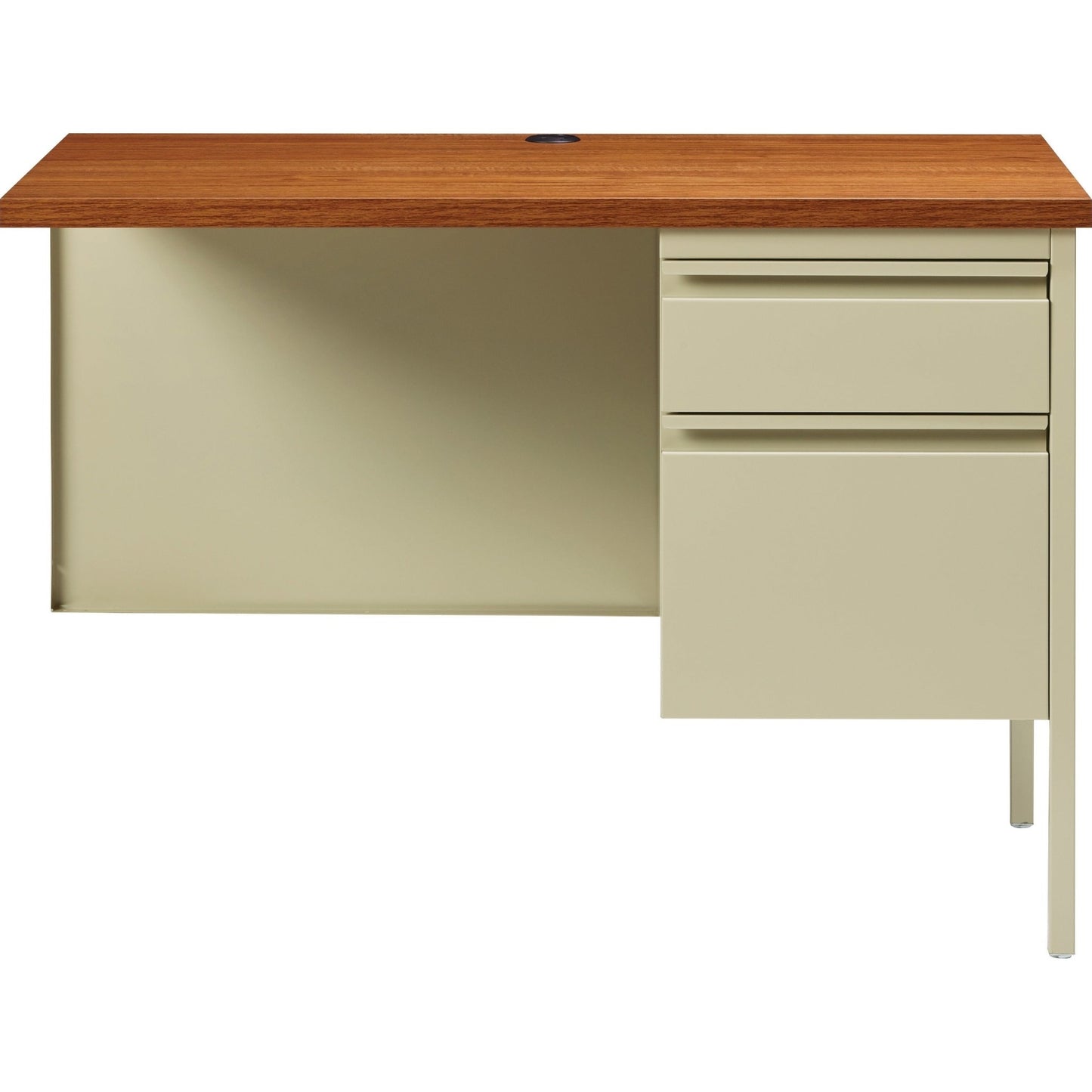Lorell Fortress Series Right - Pedestal Return with Reinforced Steel Frame and Industrial Grade Laminate Surface 42"W x 24"D x 29.50"H (LLR - LLR6092X) - SchoolOutlet
