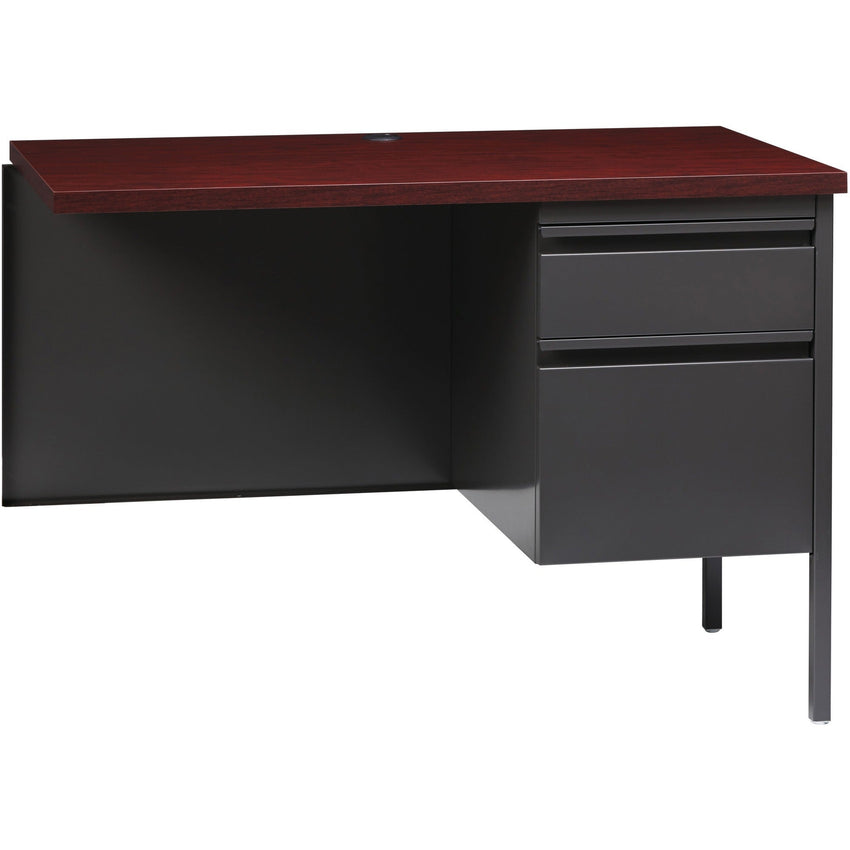 Lorell Fortress Series Right - Pedestal Return with Reinforced Steel Frame and Industrial Grade Laminate Surface 42"W x 24"D x 29.50"H (LLR - LLR6092X) - SchoolOutlet