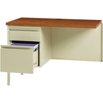 Lorell Fortress Series Left - Pedestal Return with Reinforced Steel Frame and Industrial Grade Laminate Surface 42