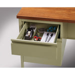 Lorell Fortress Series Left - Pedestal Return with Reinforced Steel Frame and Industrial Grade Laminate Surface 42