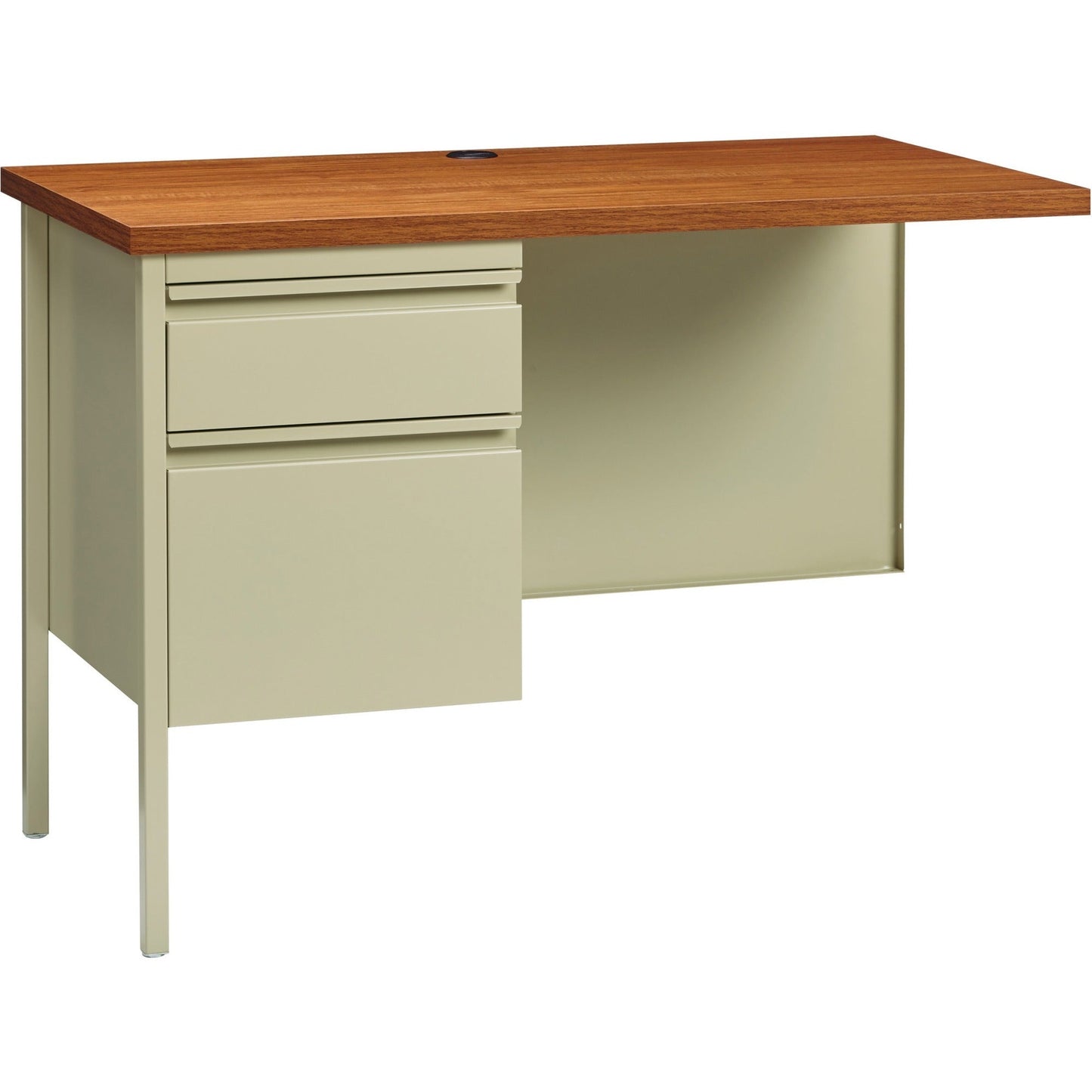 Lorell Fortress Series Left - Pedestal Return with Reinforced Steel Frame and Industrial Grade Laminate Surface 42"W x 24"D x 29.50"H (LLR - LLR6092X - Left) - SchoolOutlet