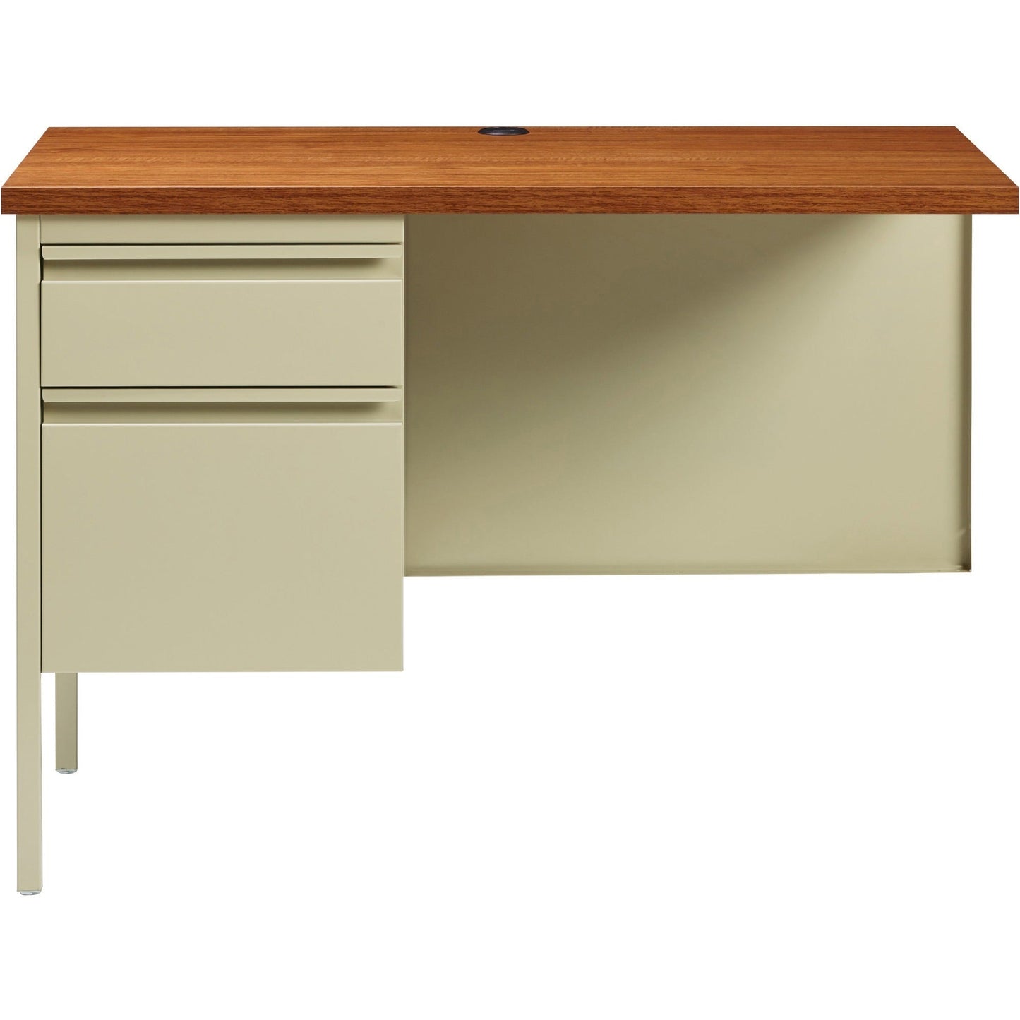 Lorell Fortress Series Left - Pedestal Return with Reinforced Steel Frame and Industrial Grade Laminate Surface 42"W x 24"D x 29.50"H (LLR - LLR6092X - Left) - SchoolOutlet