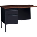 Lorell Fortress Series Left - Pedestal Return with Reinforced Steel Frame and Industrial Grade Laminate Surface 42