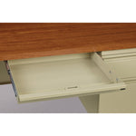 Lorell Fortress Series Double - Pedestal Desk with Reinforced Steel Frame and Industrial Grade Laminate Surface 42