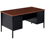 Lorell Fortress Series Double - Pedestal Desk with Reinforced Steel Frame and Industrial Grade Laminate Surface 42