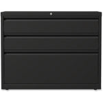 Lorell Fortress Series 3 - Drawer Box/Box/File Lateral File Black Baked Enamel Steel 36