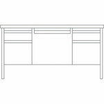 Lorell Fortress Series Steel Double - Pedestal Desk with Maple Laminate Top and Centralized Locking Storage 60
