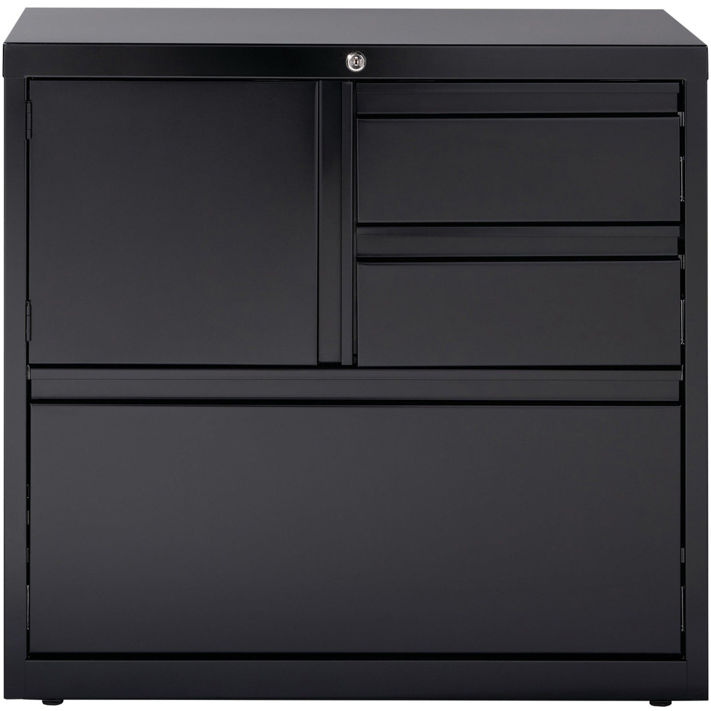 Lorell Fortress Series 30 Inch Personal Storage Center Lateral File 3 Drawers Locking Steel Cabinet (LLR - LLR6093X) - SchoolOutlet