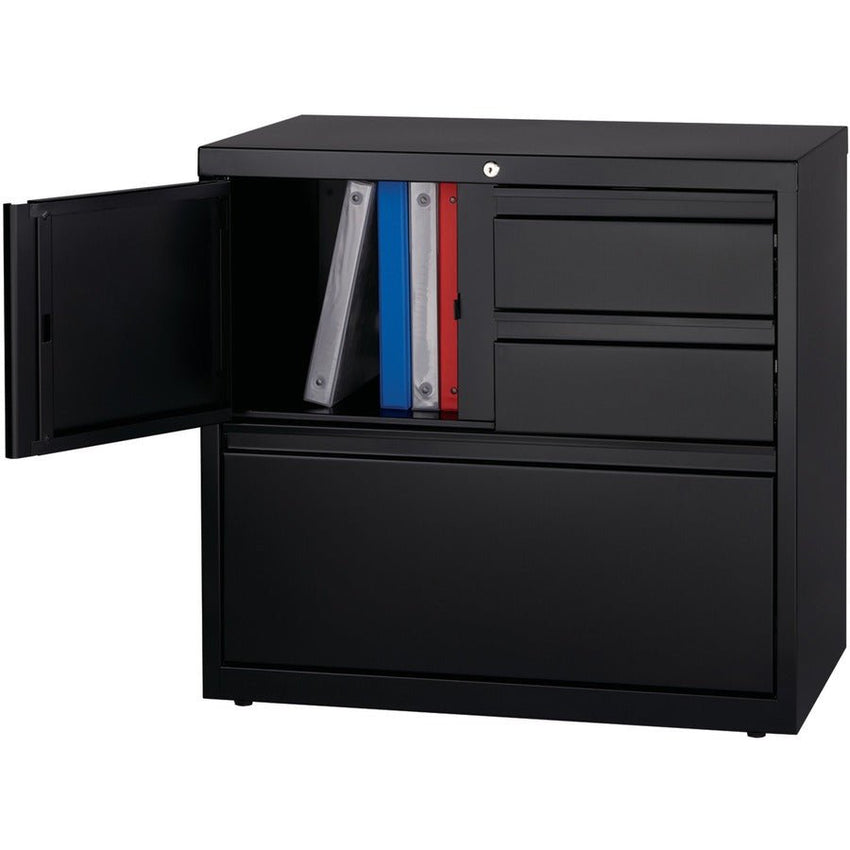Lorell Fortress Series 30 Inch Personal Storage Center Lateral File 3 Drawers Locking Steel Cabinet (LLR - LLR6093X) - SchoolOutlet