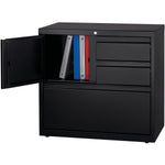 Lorell Fortress Series 30 Inch Personal Storage Center Lateral File 3 Drawers Locking Steel Cabinet (LLR - LLR6093X) - SchoolOutlet