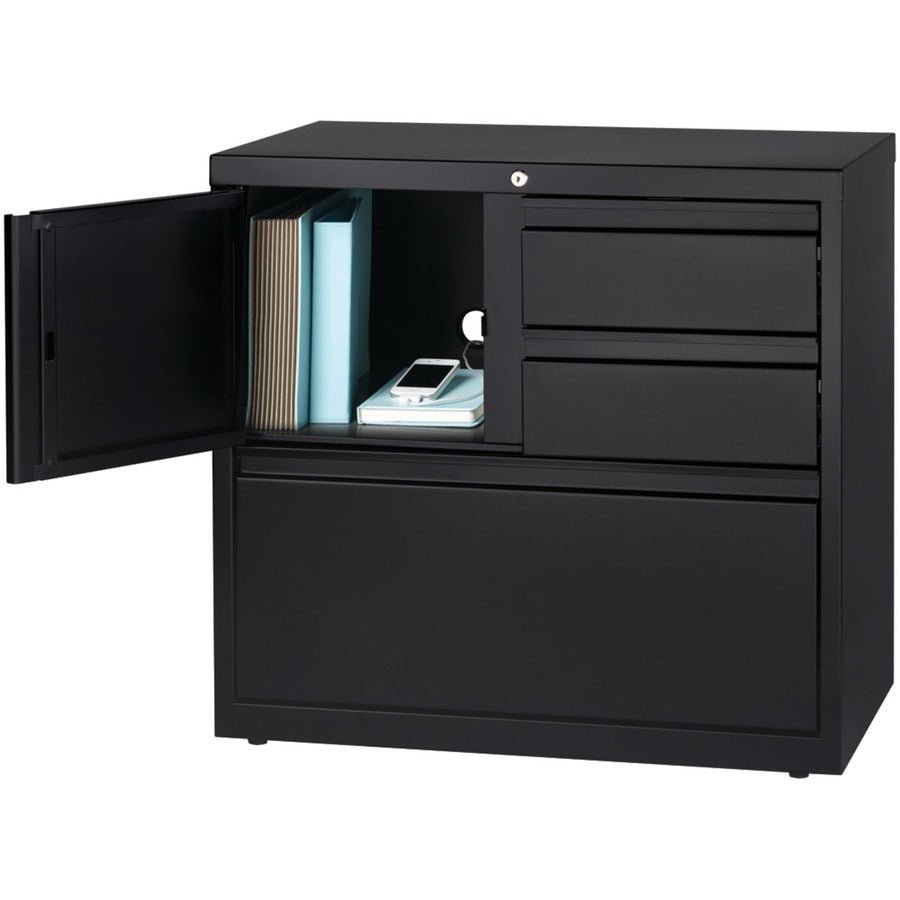 Lorell Fortress Series 30 Inch Personal Storage Center Lateral File 3 Drawers Locking Steel Cabinet (LLR - LLR6093X) - SchoolOutlet