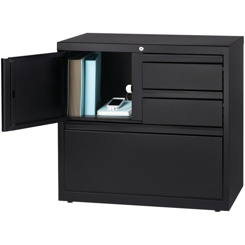 Lorell Fortress Series 30 Inch Personal Storage Center Lateral File 3 Drawers Locking Steel Cabinet (LLR - LLR6093X) - SchoolOutlet