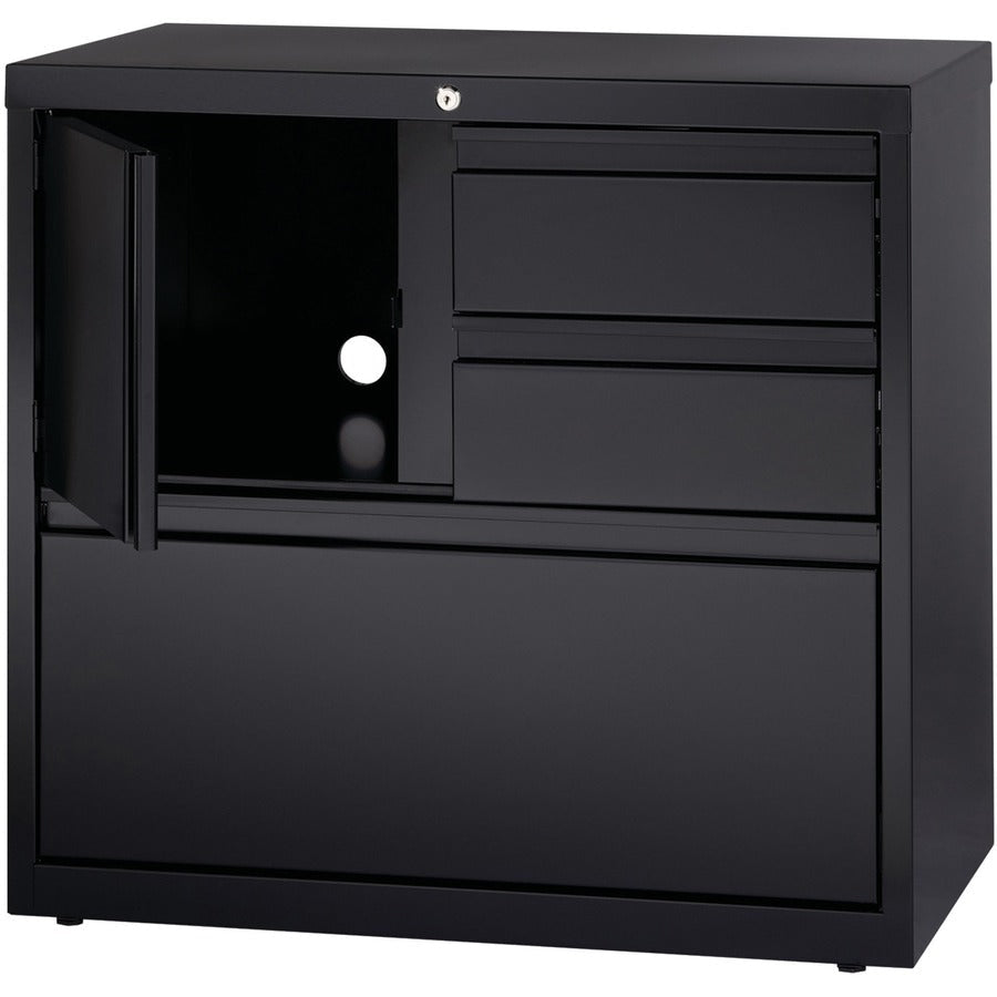Lorell Fortress Series 30 Inch Personal Storage Center Lateral File 3 Drawers Locking Steel Cabinet (LLR - LLR6093X) - SchoolOutlet