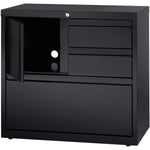 Lorell Fortress Series 30 Inch Personal Storage Center Lateral File 3 Drawers Locking Steel Cabinet (LLR - LLR6093X) - SchoolOutlet