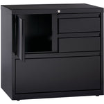 Lorell Fortress Series 30 Inch Personal Storage Center Lateral File 3 Drawers Locking Steel Cabinet (LLR - LLR6093X) - SchoolOutlet