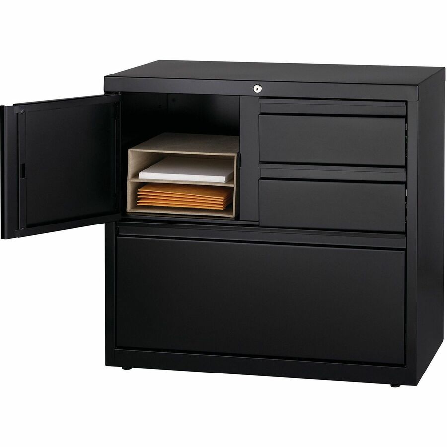 Lorell Fortress Series 30 Inch Personal Storage Center Lateral File 3 Drawers Locking Steel Cabinet (LLR - LLR6093X) - SchoolOutlet