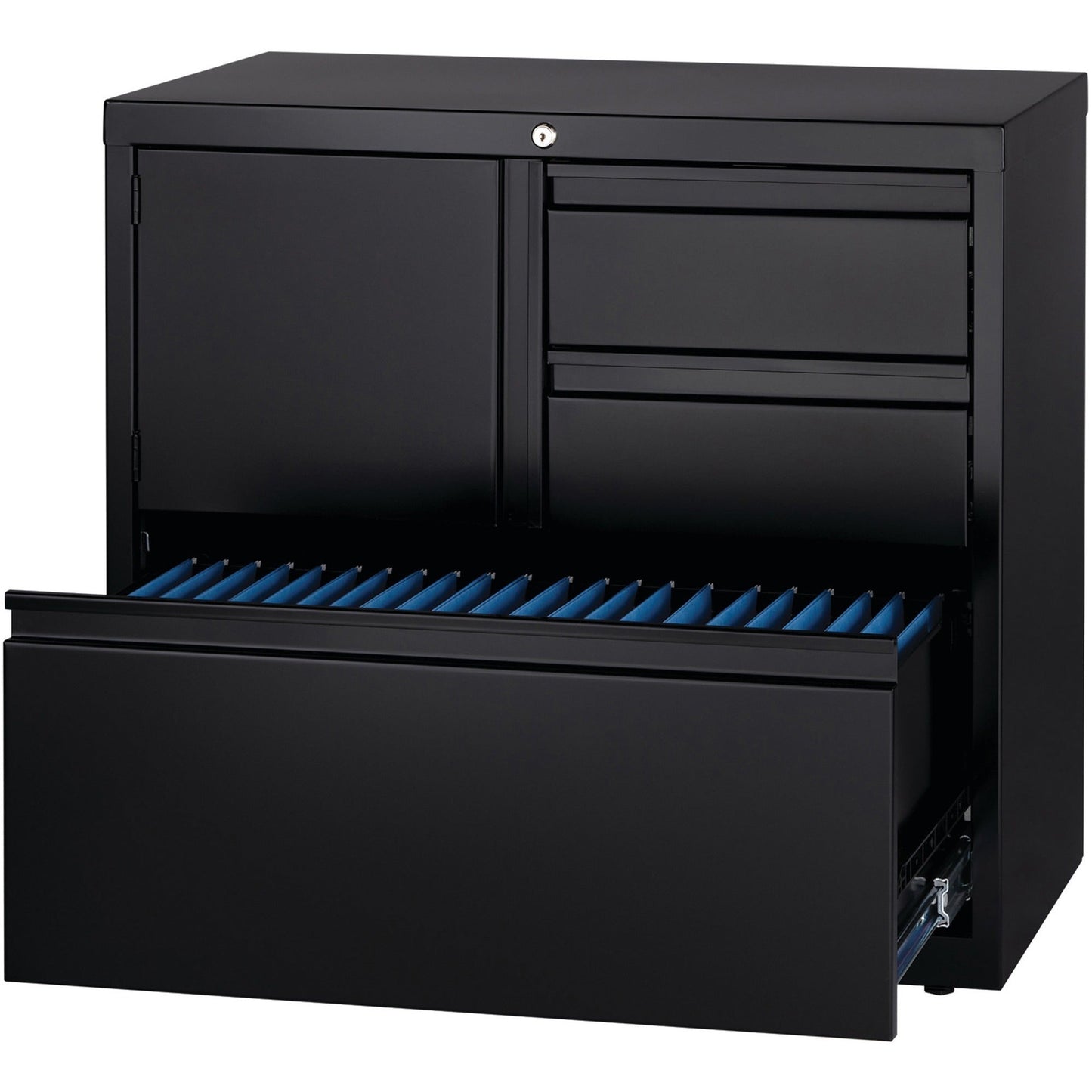 Lorell Fortress Series 30 Inch Personal Storage Center Lateral File 3 Drawers Locking Steel Cabinet (LLR - LLR6093X) - SchoolOutlet