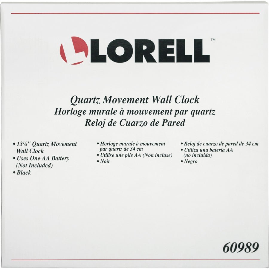 Lorell 13 - 1/4" Round Wall Clock with Quartz Movement and Easy - to - Read Dial (LLR - LLR60989) - SchoolOutlet