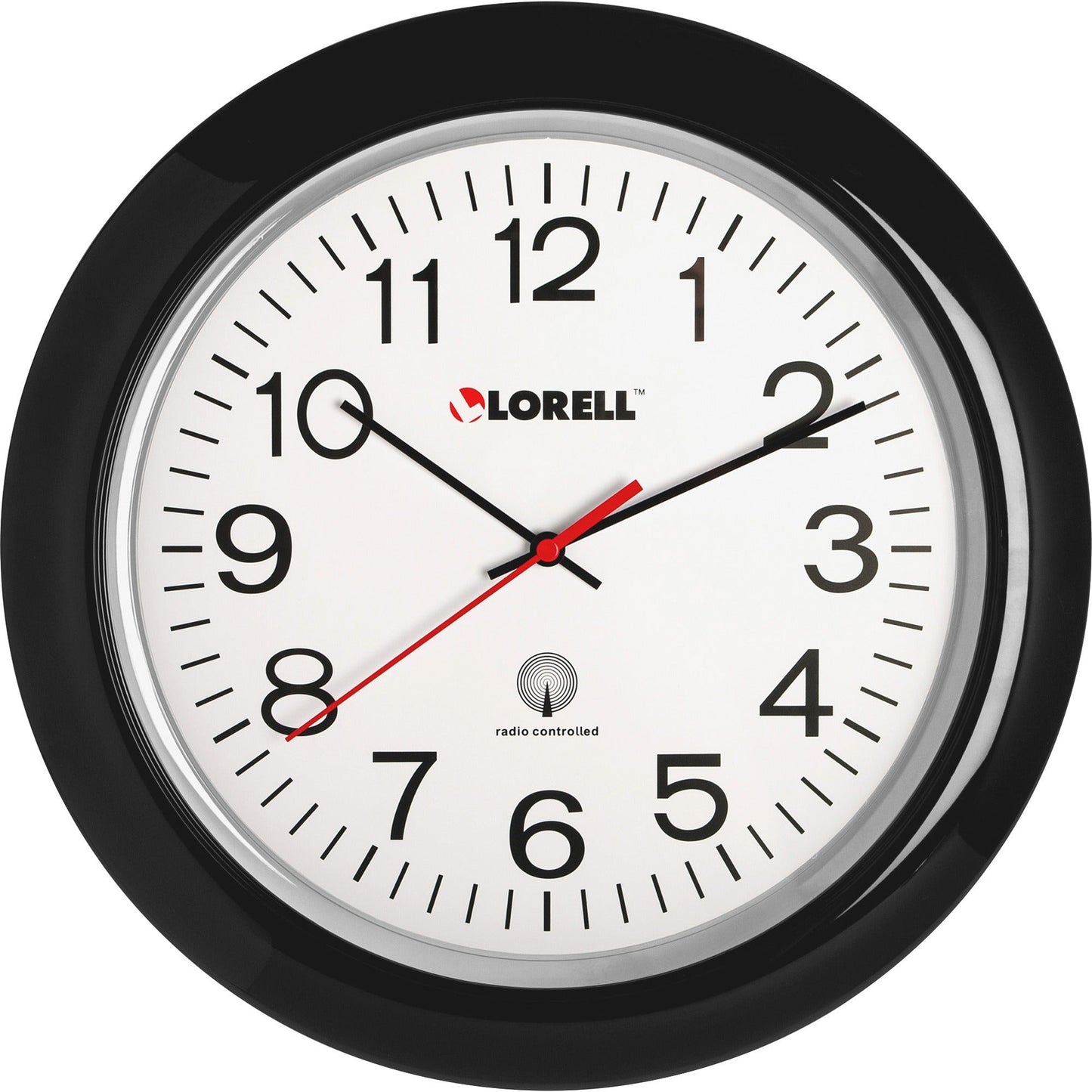 Lorell 13 - 1/4" Radio - Controlled Wall Clock with Atomic Time Synchronization (LLR - LLR60994) - SchoolOutlet