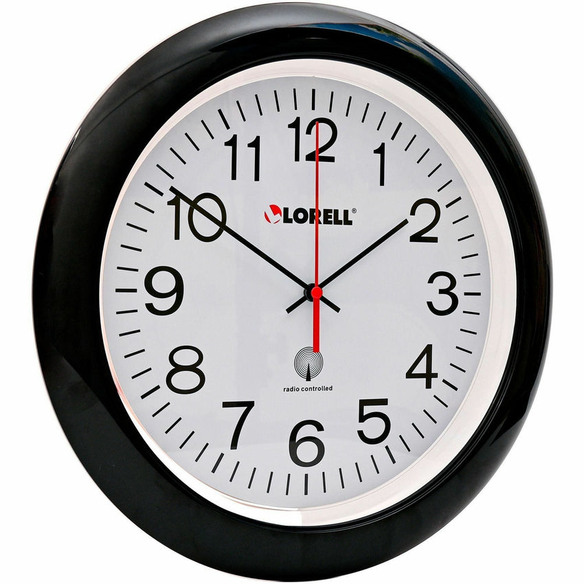 Lorell 13 - 1/4" Radio - Controlled Wall Clock with Atomic Time Synchronization (LLR - LLR60994) - SchoolOutlet