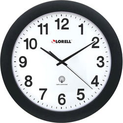 Lorell 12" Round Radio-Controlled Wall Clock with Atomic Time Adjustment (LLR-LLR60997)