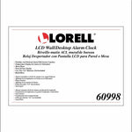 Lorell LCD Wall/Alarm Clock with Temperature Display and Snooze Alarm (LLR - LLR60998) - SchoolOutlet